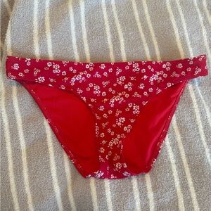 Hollister Floral Red Bikini Bottoms